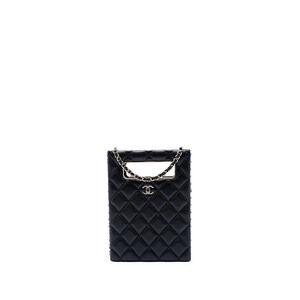 Pre-Loved Chanel Quilted Caviar Chain Around Cut Out Evening Box Bag